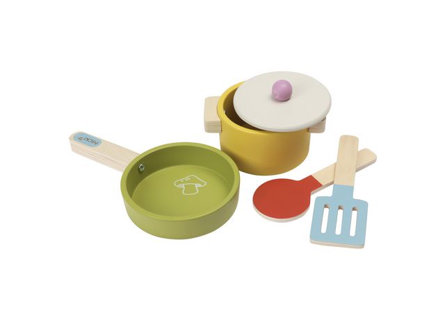 Grytset MICKI i trä 5 delar